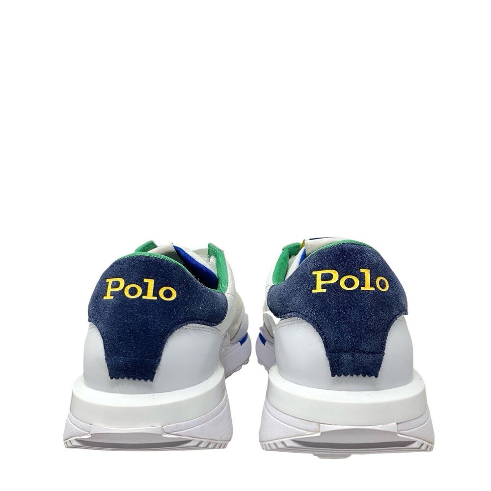 Polo Ralph Lauren Mens 12 Train 89 Leather Oxford Retro White Sneaker SK LTZ‎ - Picture 6 of 8